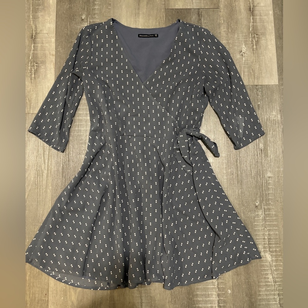 Abercrombie and Fitch Midi Dress with White Dot Print